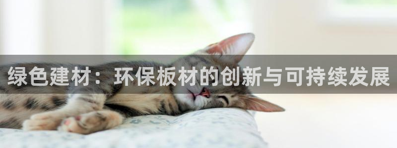杏宇平台注册会员：绿色建材：环保板材的创新与可持续发展