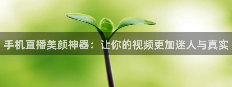 蜘蛛直播体育nba直播在线：手机直播美颜神器：让你的视频更加迷人与真实